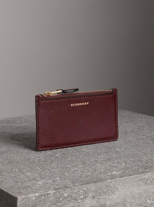 Burgundy Travel Card Case